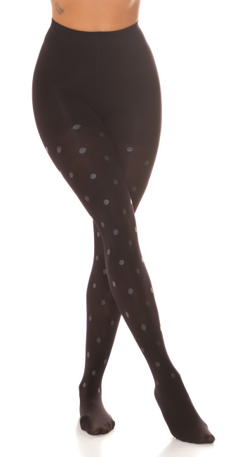 Tights with Dots Black